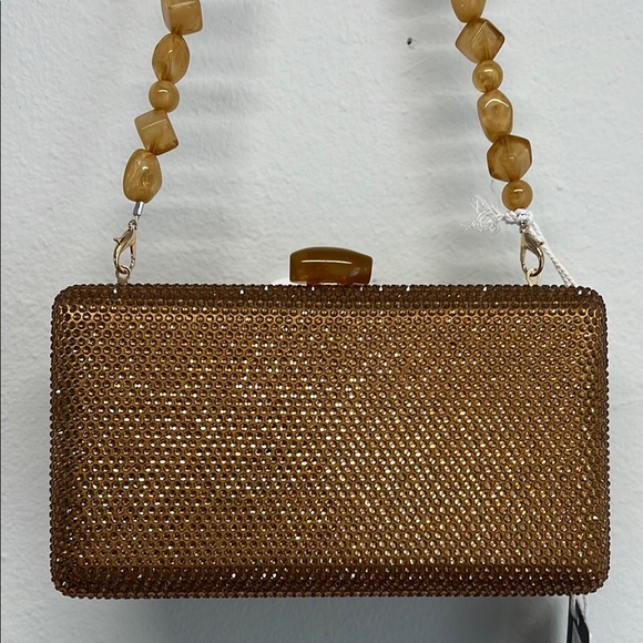 Haute Hippie | Bronze Beaded Clutch/Shoulder Bag ✨ - Picture 4 of 17